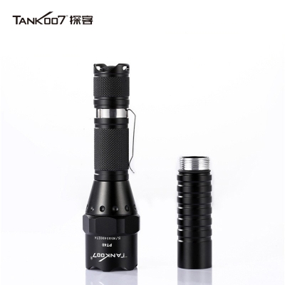 TANK007探客PT40超亮遠射手電筒LED大功率多功能電筒野外用戰術(shù)探險夜騎手電筒