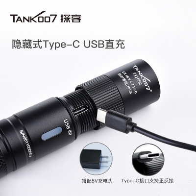 Tank007探客TX105C頭盔佩戴式防爆手電筒 戶(hù)外強光超亮防水頭盔燈 